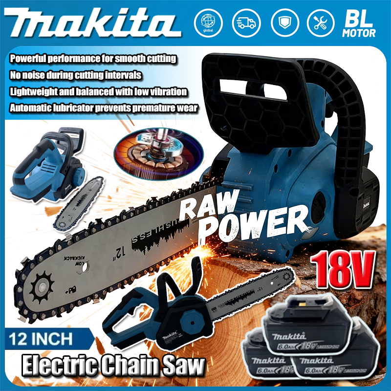 Gardening Tools Battery Powered - Makita 12Inch Brushless Electric Chain Saw