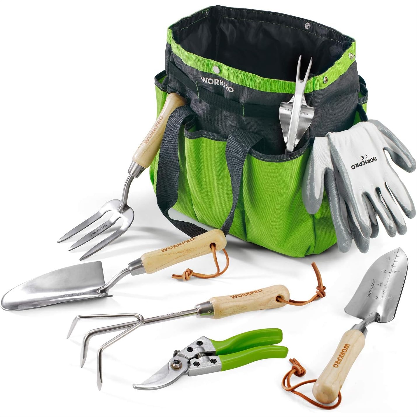 Gardening Tools Wooden - Garden Tools Set, 8 Piece Stainless