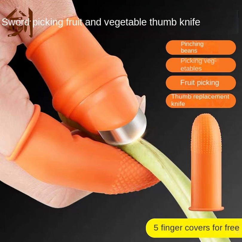 Harvest Knife Garden - 6pcs Steel Thumb Cutter Knife Set