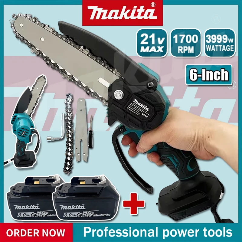 Gardening Tools Battery Powered - Makita 6 Inch Chain Saw Electric