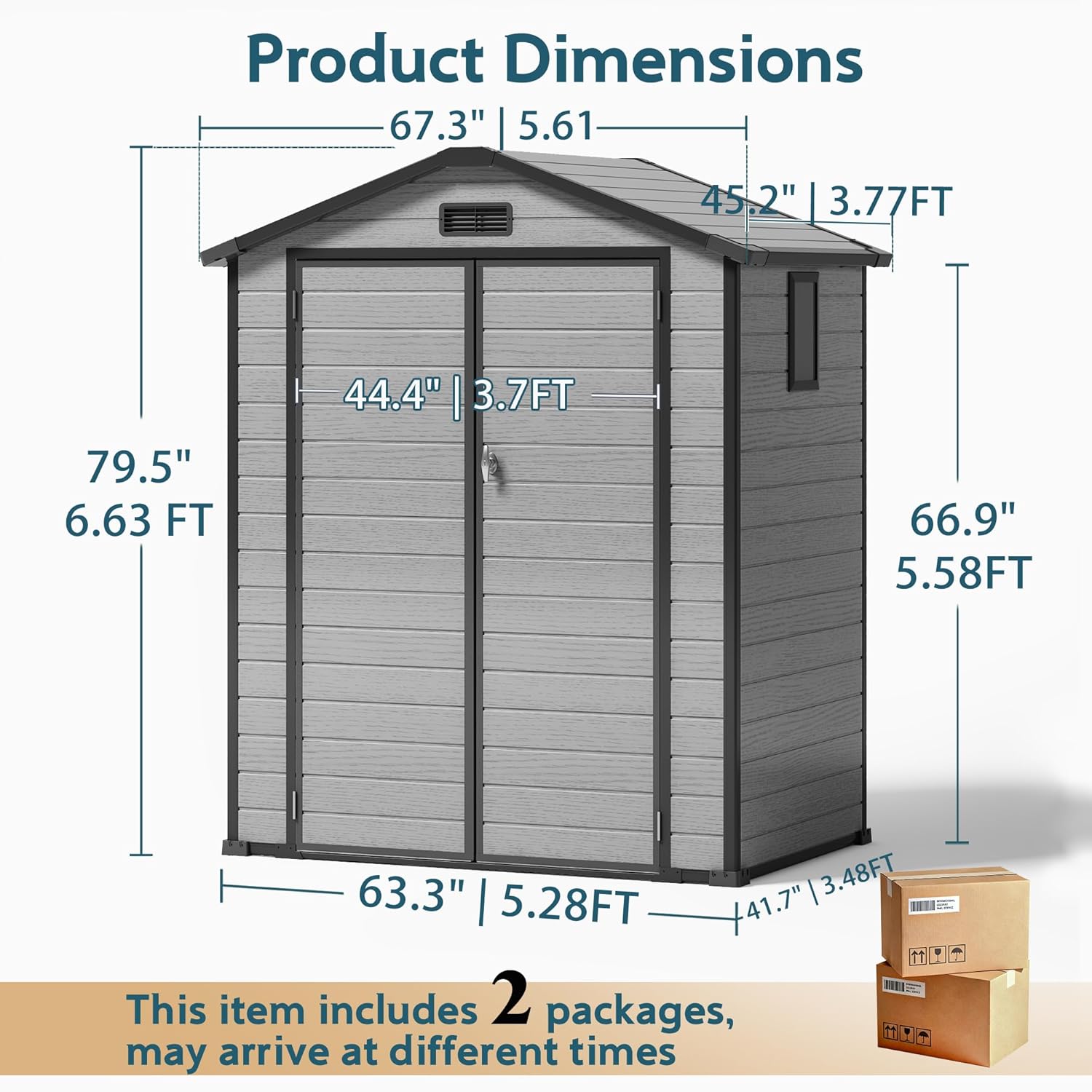 6X4 FT Outdoor Shed, Plastic S - огляд і ціна Gardening Tools Bundle