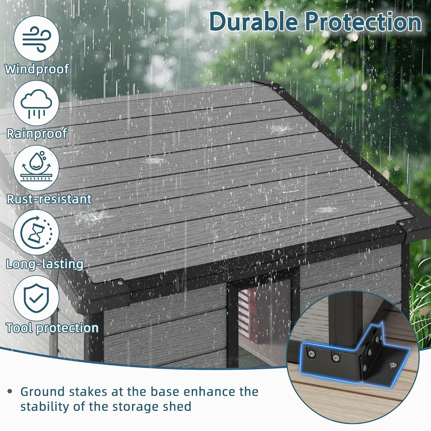 6X4 FT Outdoor Shed, Plastic S - огляд і ціна Gardening Tools Bundle