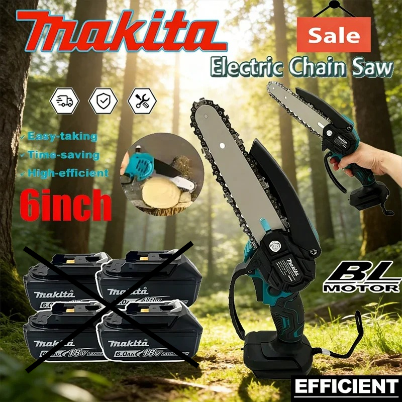 Makita 6 Inch Chain Saw 18V El - огляд і ціна Gardening Tools Wooden