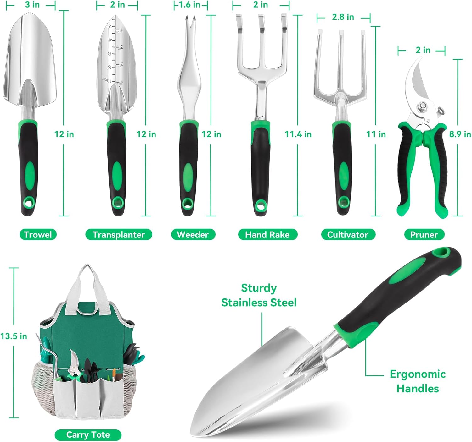 Garden Tool Set, Including 9 S - огляд і ціна Gardening Tools Gloves