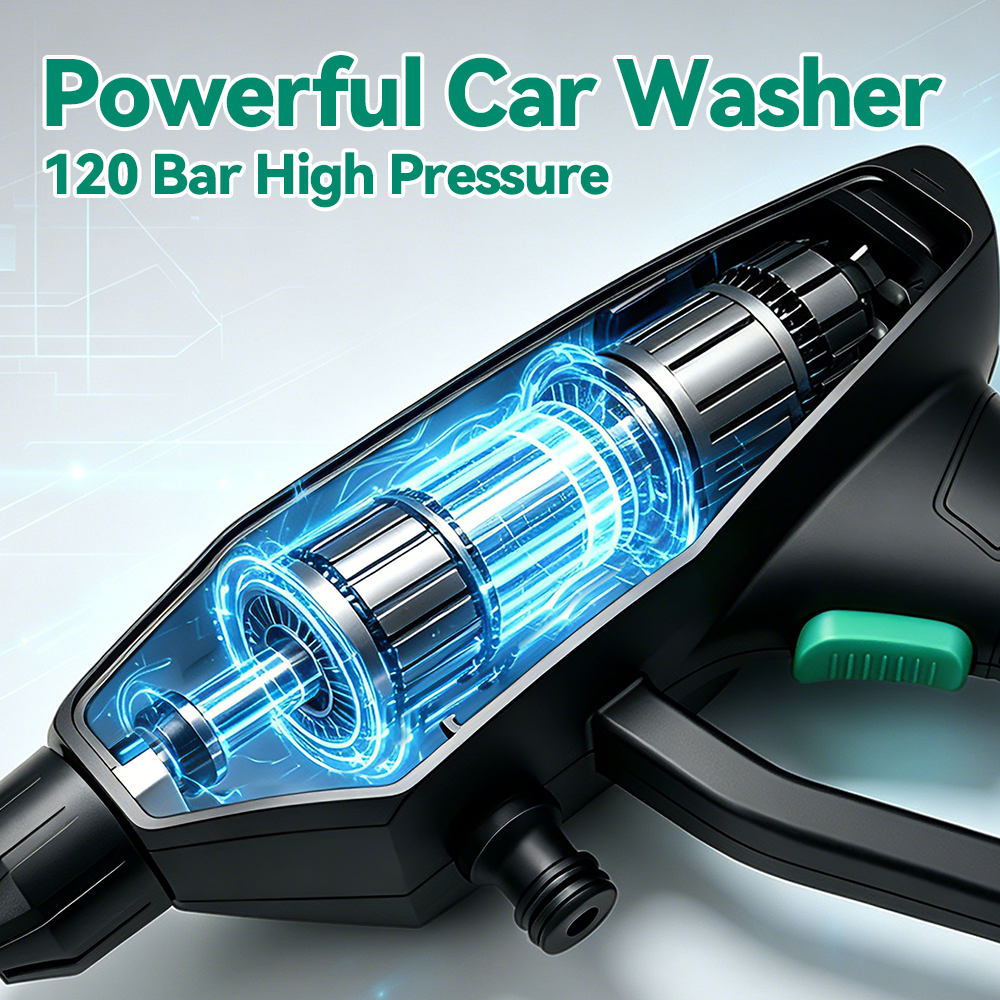 300W Car Washer Gun 120 Bar El - огляд і ціна Gardening Tools Battery Powered