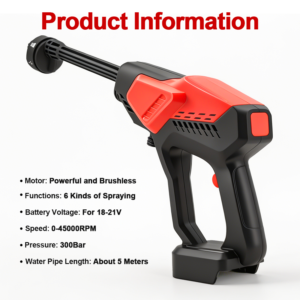 300Bar Car Washer High Pressur - огляд і ціна Gardening Tools Battery Powered