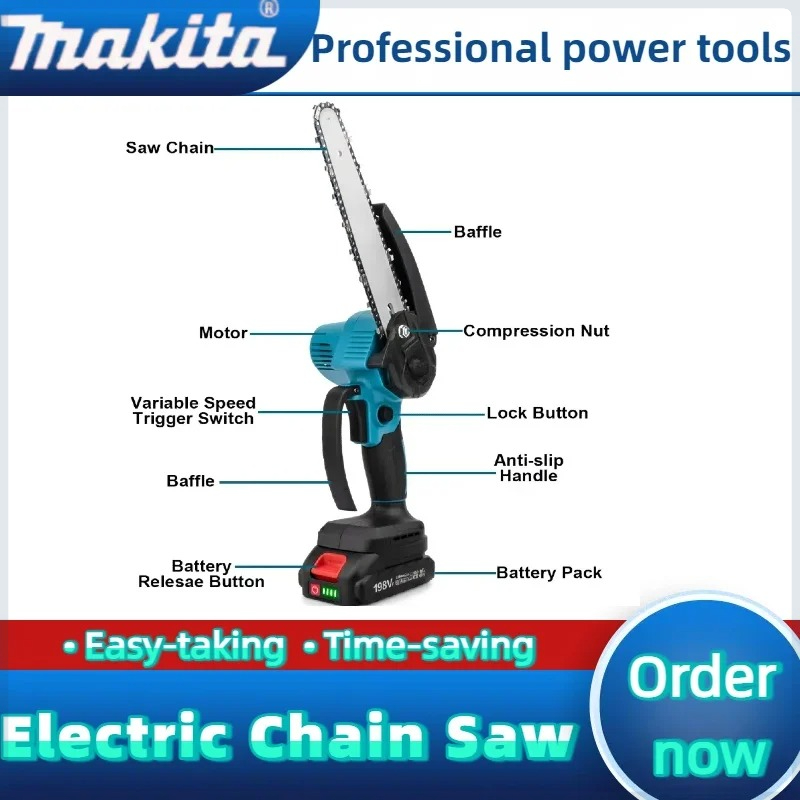 Makita 6inch Cordless chainsaw - огляд і ціна Gardening Tools Battery Powered
