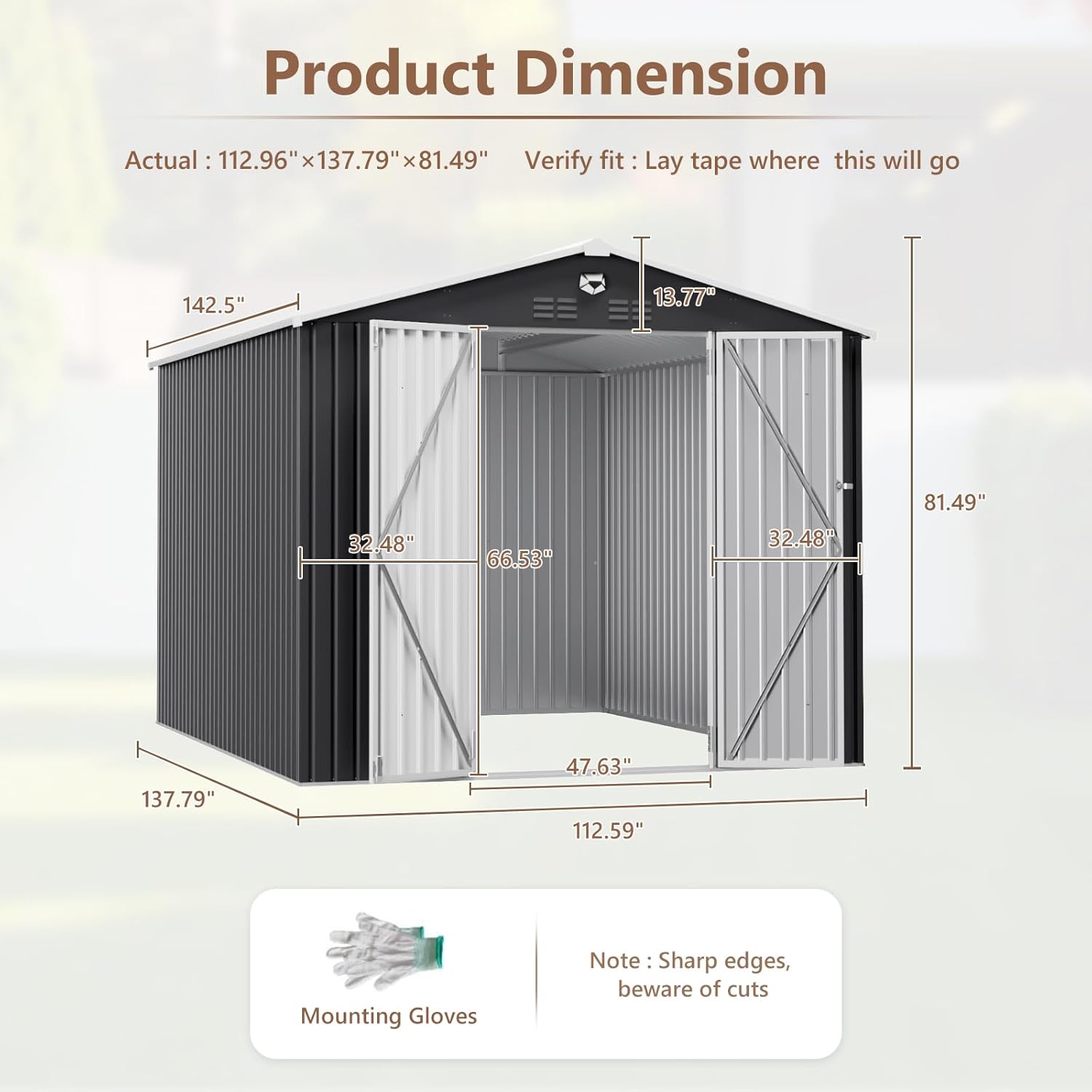 10x12 FT Metal Outdoor Storage - огляд і ціна Gardening Tools Bundle