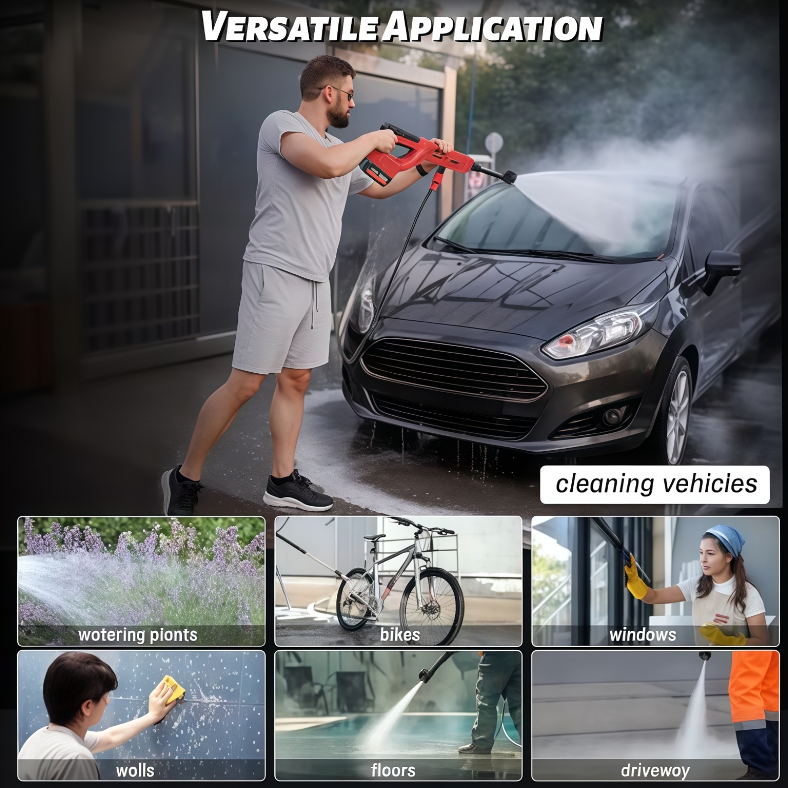 Cordless Pressure Washer for M - огляд і ціна Gardening Tools Battery Powered