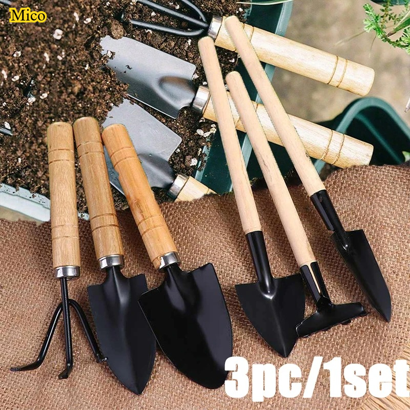 3Pcs Mini Gardening Tool Set w - огляд і ціна Gardening Tools Wooden