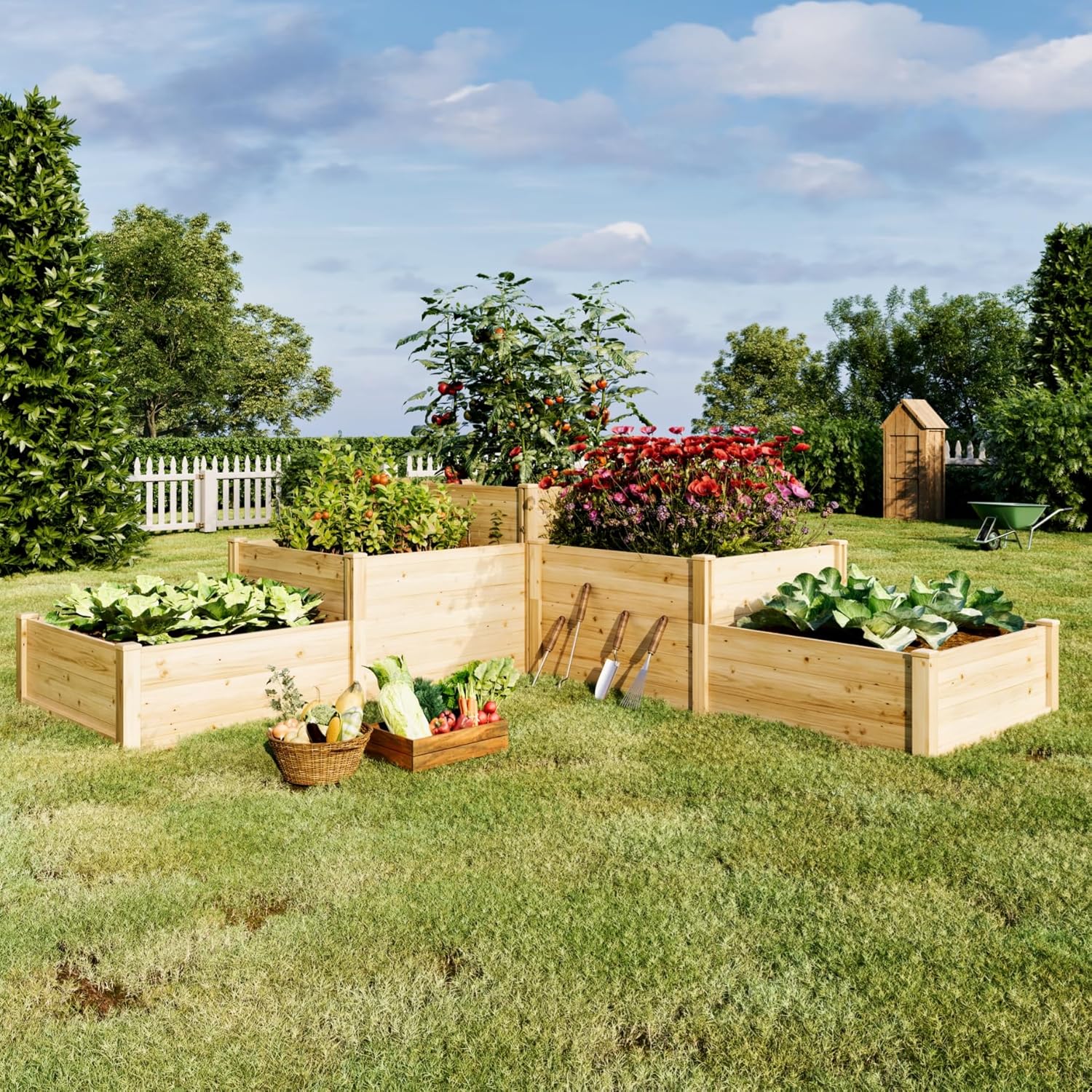 3 Tier Raised Garden Bed for O - огляд і ціна Gardening Tools Wooden