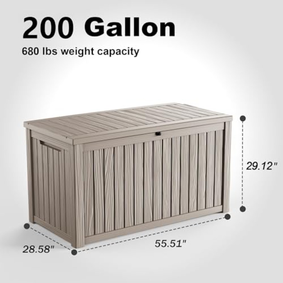 200 Gallon outdoor storage box - огляд і ціна Gardening Tools Wooden