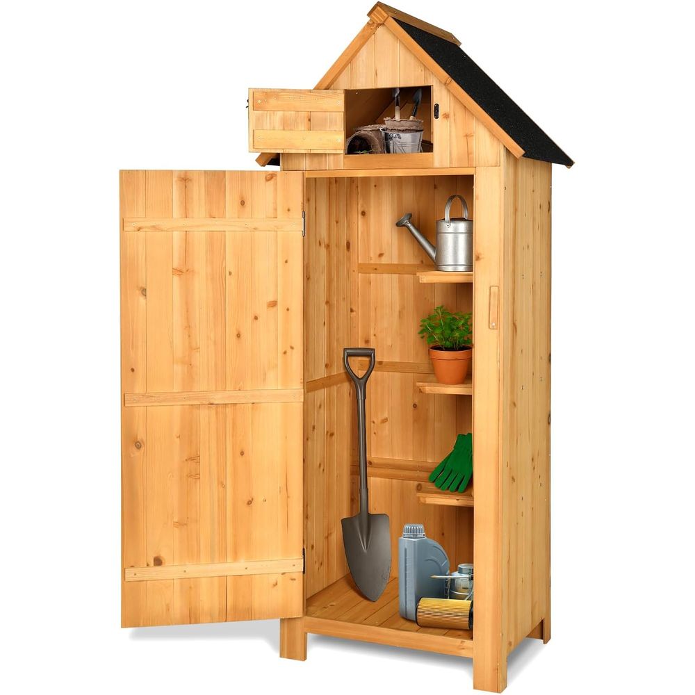 Outdoor Wooden Storage Shed, G - огляд і ціна Gardening Tools Wooden