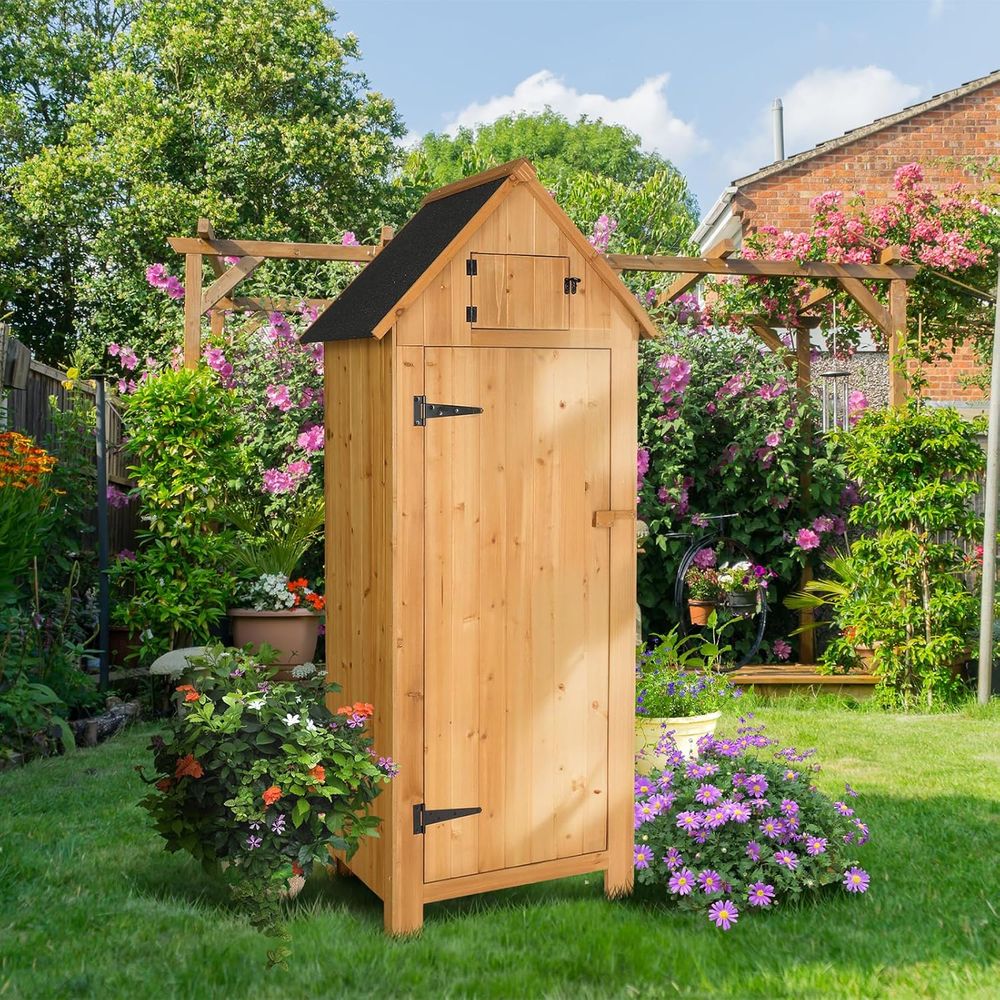 Outdoor Wooden Storage Shed, G - огляд і ціна Gardening Tools Wooden