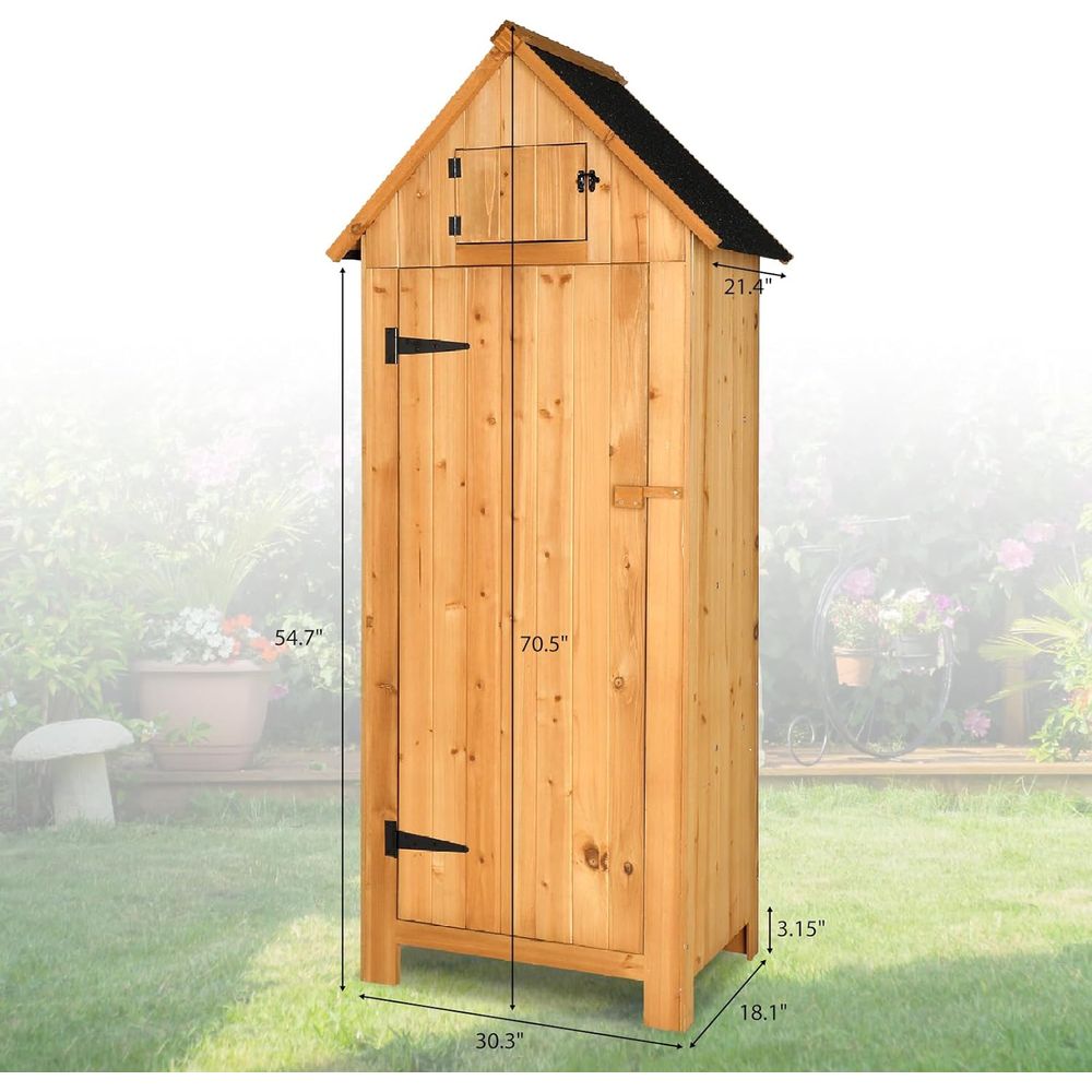 Outdoor Wooden Storage Shed, G - огляд і ціна Gardening Tools Wooden