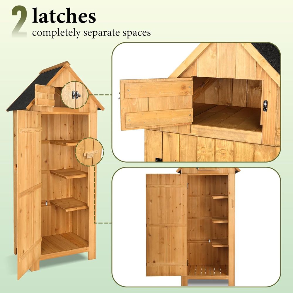 Outdoor Wooden Storage Shed, G - огляд і ціна Gardening Tools Wooden