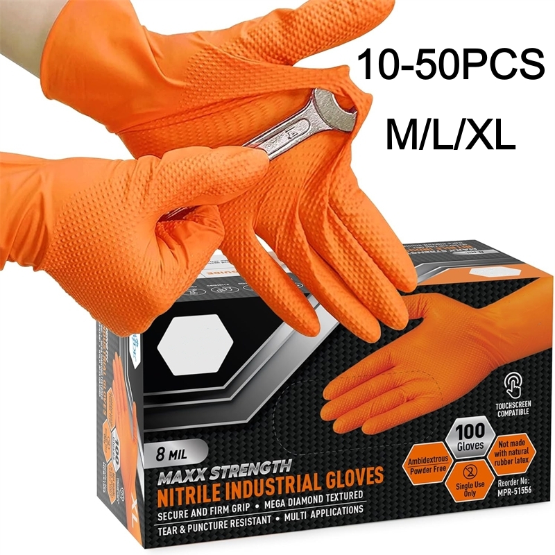 Heavy Duty Orange Nitrile Glov - огляд і ціна Gardening Tools Gloves