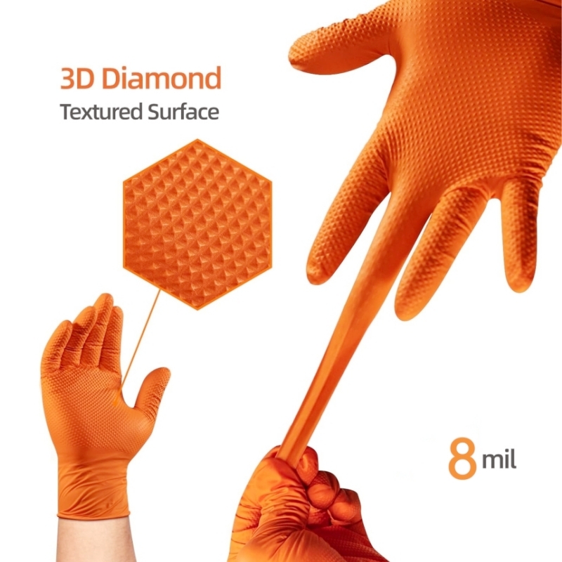 Heavy Duty Orange Nitrile Glov - огляд і ціна Gardening Tools Gloves