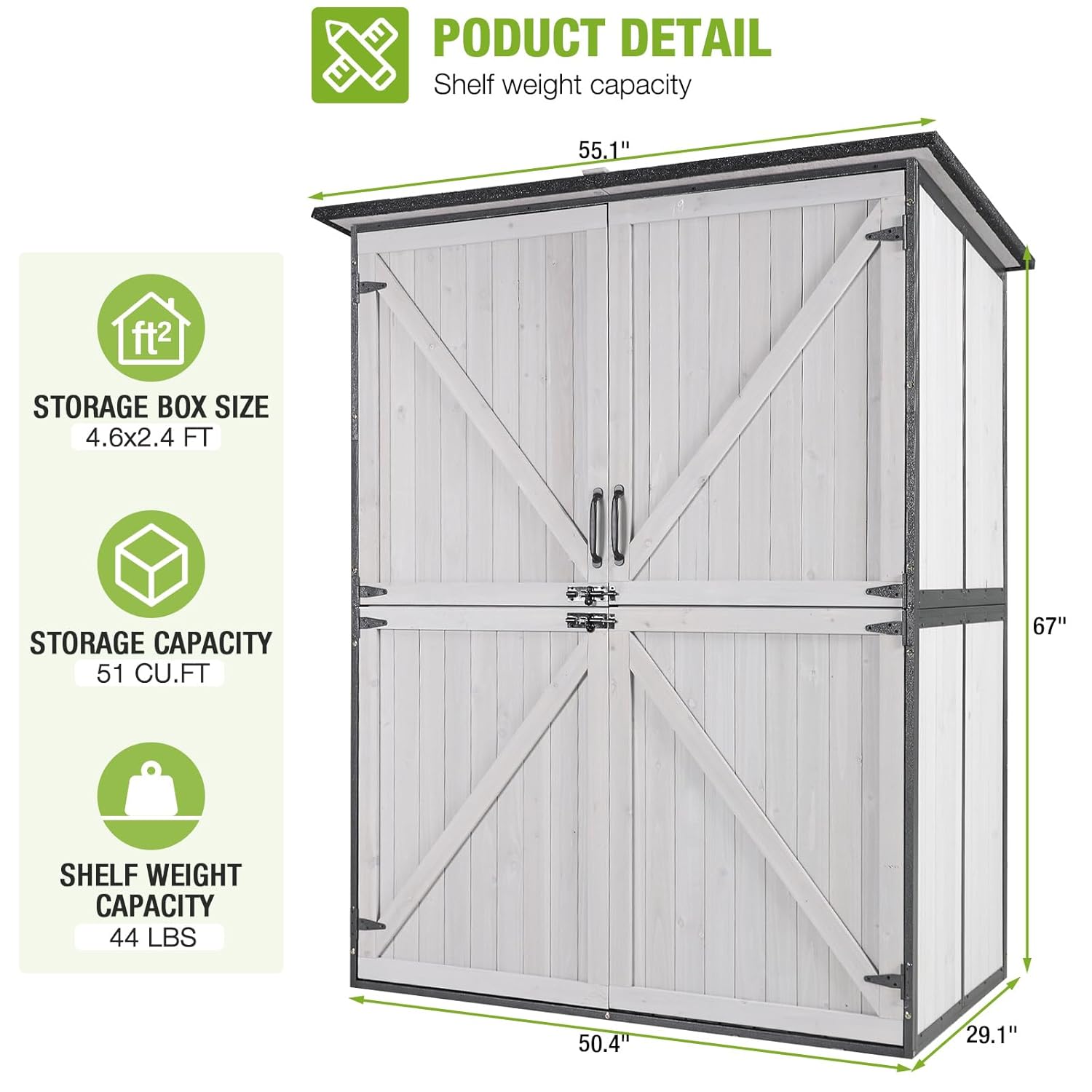 Outdoor Cabinet Storage Shed w - огляд і ціна Gardening Tools Wooden