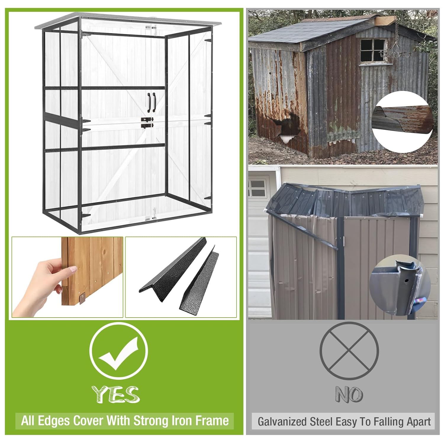 Outdoor Cabinet Storage Shed w - огляд і ціна Gardening Tools Wooden
