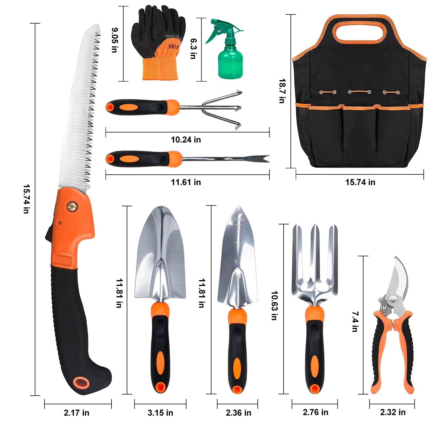 Garden Tool Set, 10Pcs Stainle - огляд і ціна Gardening Tools Gloves