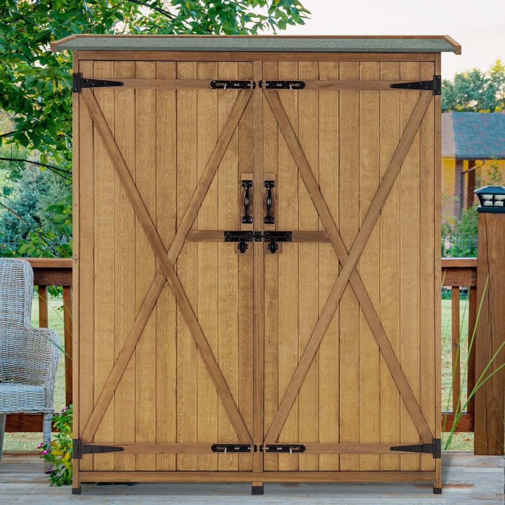 Outdoor Storage Cabinet with S - огляд і ціна Gardening Tools Wooden