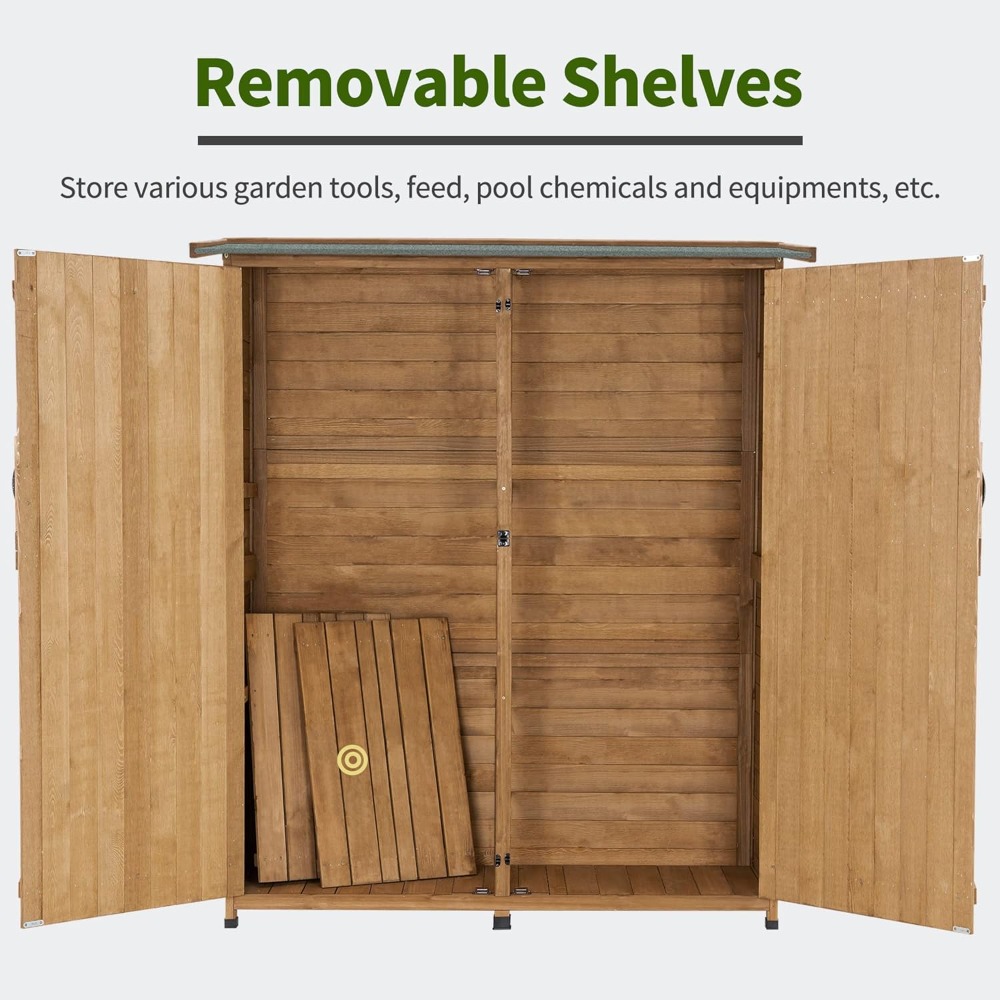 Outdoor Storage Cabinet with S - огляд і ціна Gardening Tools Wooden